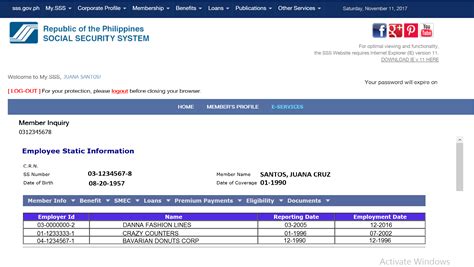 static report from sss website|How To View your Employment History From SSS .